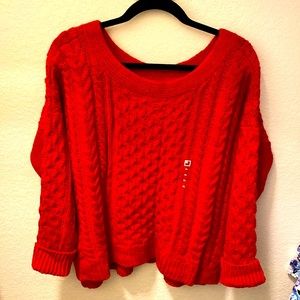 Women’s red wool sweater
